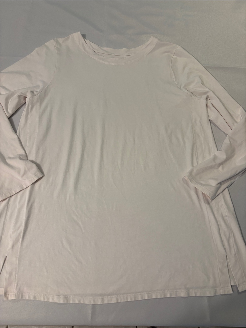 J. Jill Women's Long Sleeve Crewneck Top - Light cream
